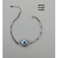 925 sterling silver evil eye charm chain tennis bracelet